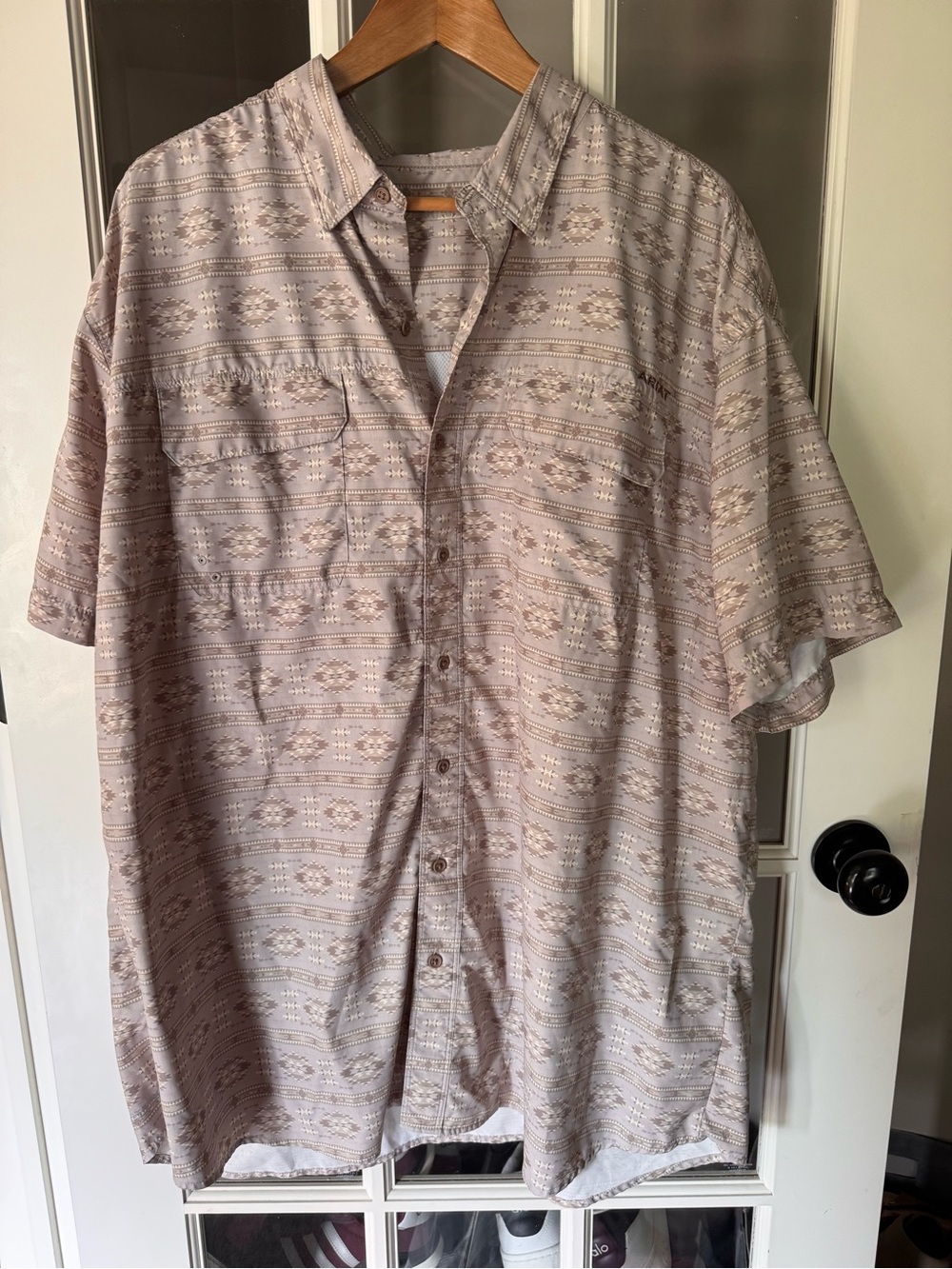 Ariat tek size xxl mens button down shirt